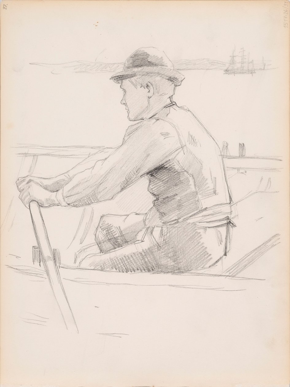 Vázlat a gyermek koporsójának szállításáról (Egy gyermek temetése) alkotó: Albert Edelfelt