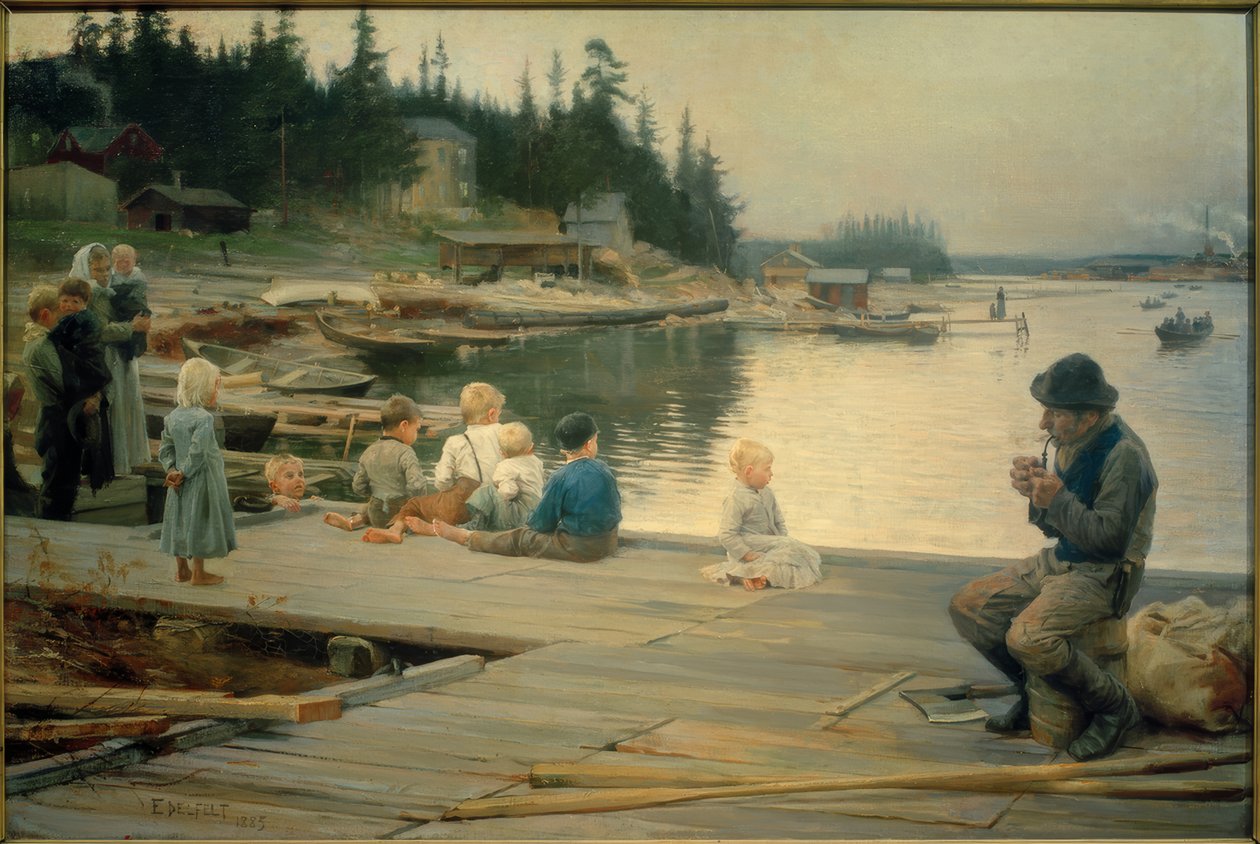 Nyári este Hammar hajógyárában alkotó: Albert Gustaf Aristides Edelfelt