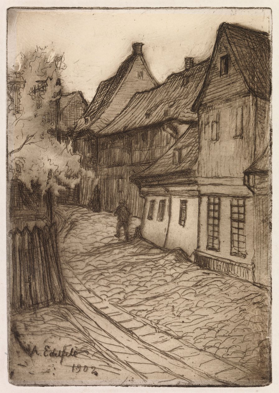 Utca Goslarban, Harz alkotó: Albert Edelfelt