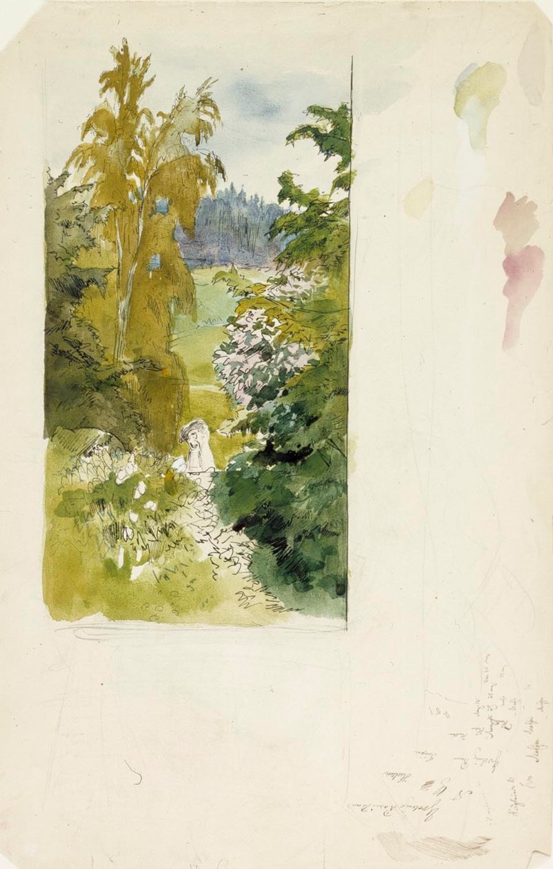 Sommerlandschaft, Hohe Birken alkotó: Albert Edelfelt