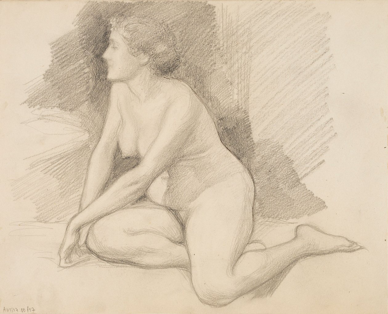 Meztelenül ülni alkotó: Albert Edelfelt