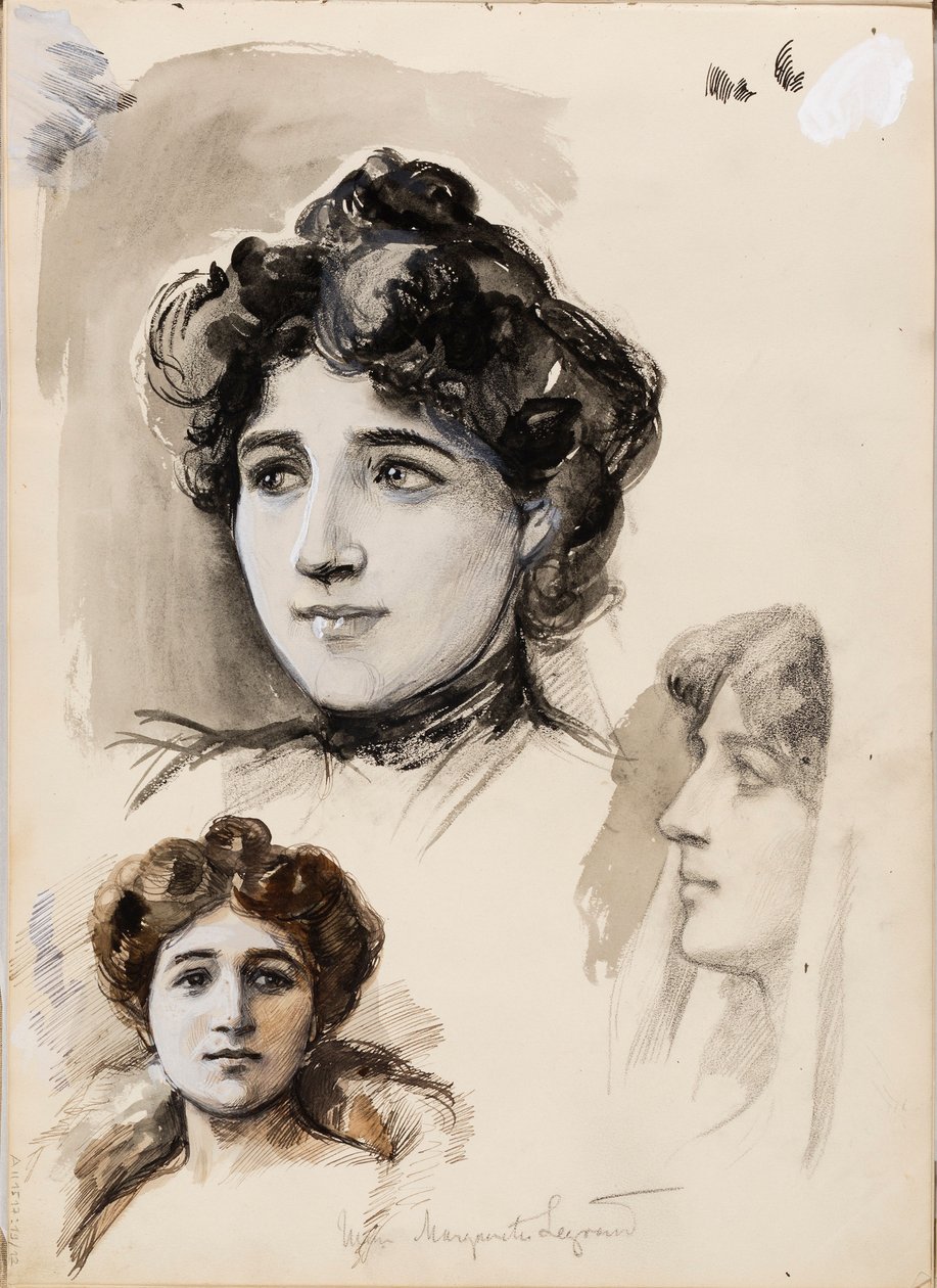 Mme Marguerite Legrand, vázlatok alkotó: Albert Edelfelt