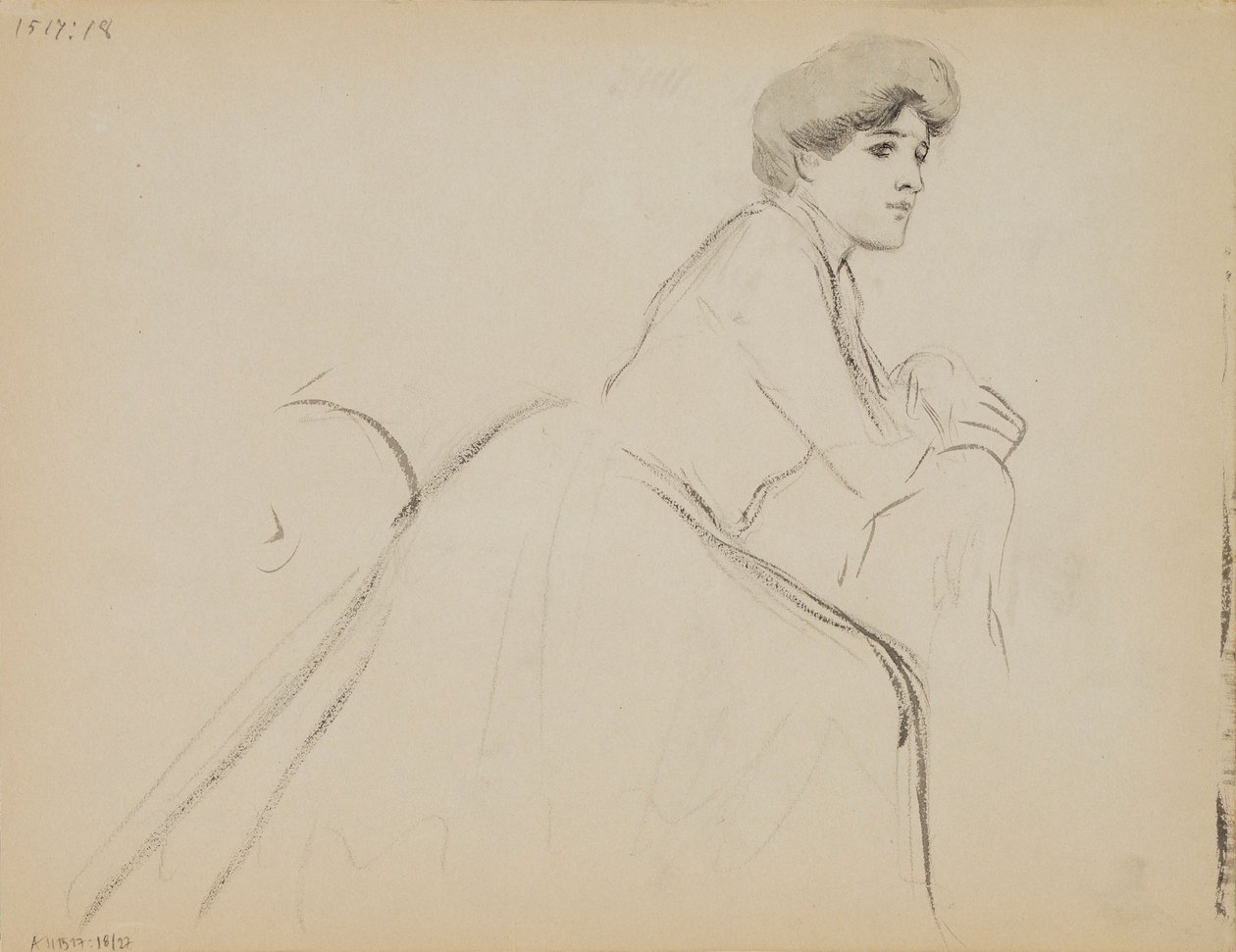 Ülő nő, profil alkotó: Albert Edelfelt