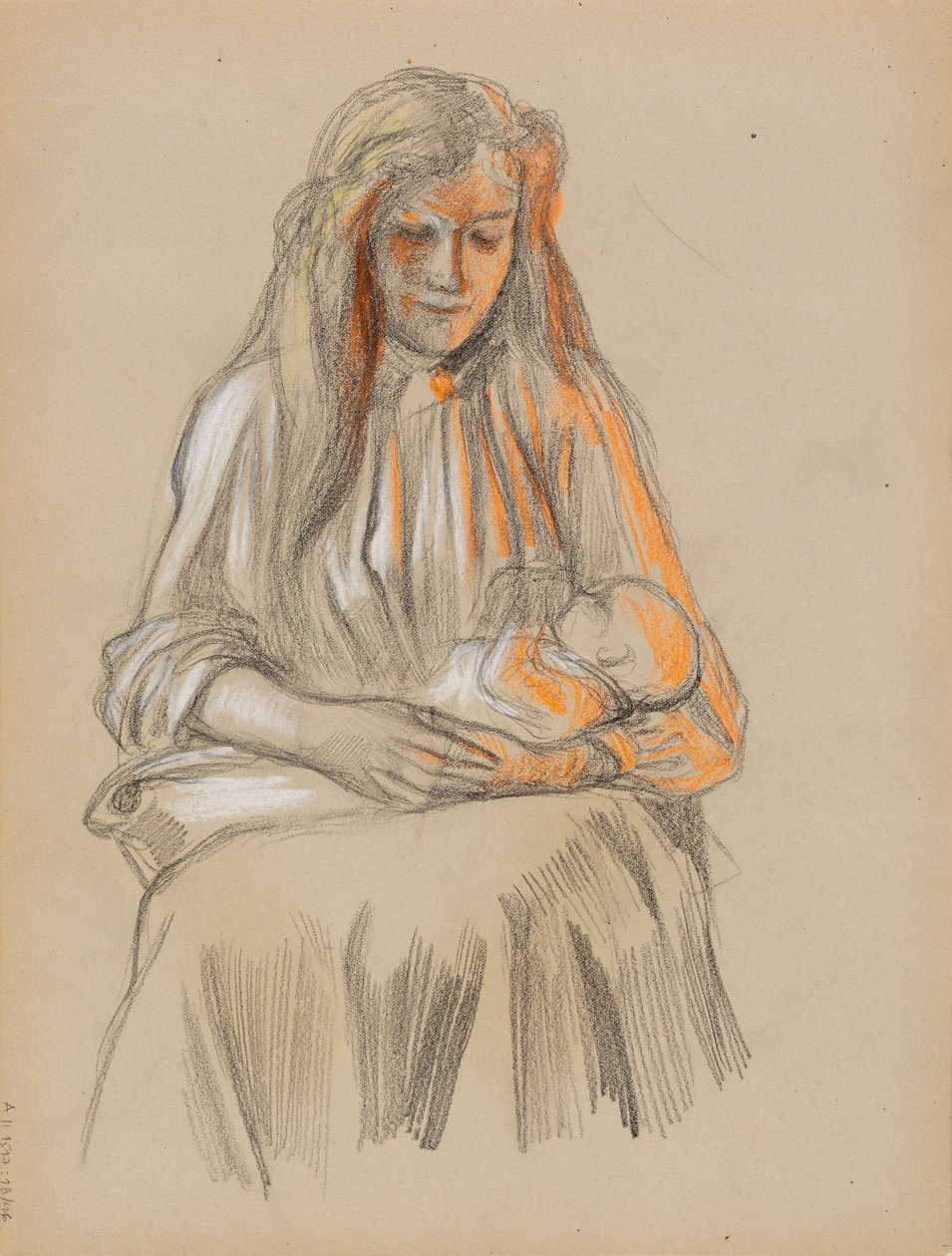 Anya és gyermeke alkotó: Albert Edelfelt