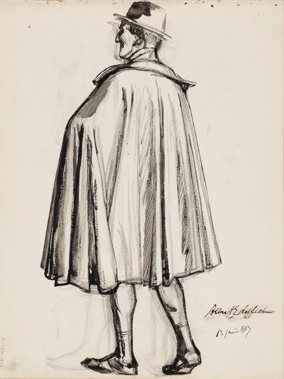 Férfi köpenyben alkotó: Albert Edelfelt