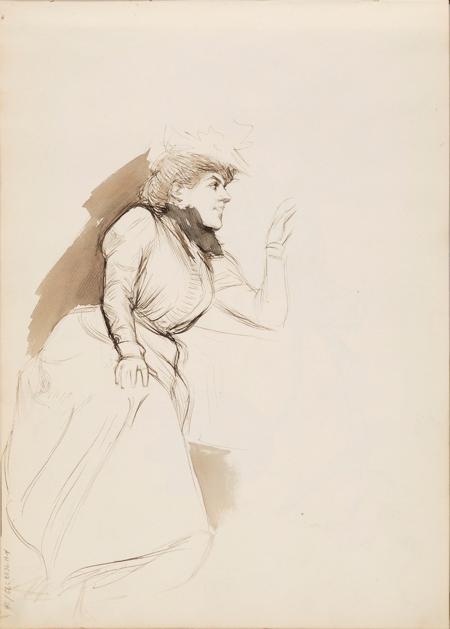 Ülő nő (Aino Ackté) alkotó: Albert Edelfelt
