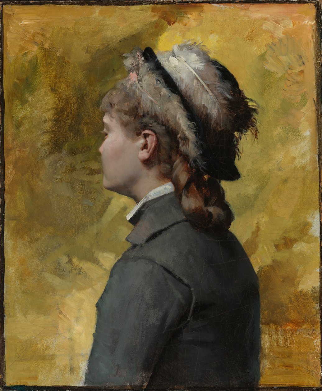 Fiatal nő szürkében alkotó: Albert Edelfelt