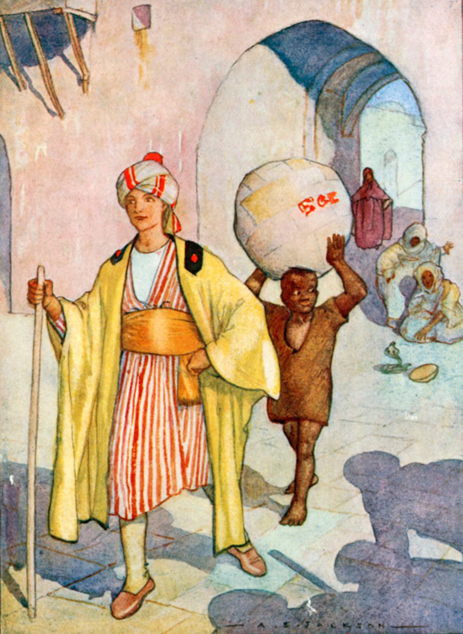 "Bagdadból indultam" (színes litográfia) alkotó: Albert Edward Jackson