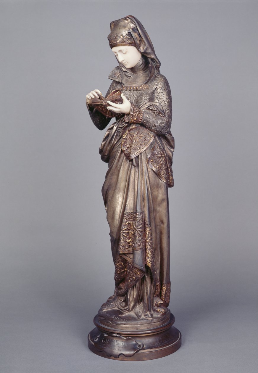 Az olvasó (elefántcsontból és bronzból készült szobor) alkotó: Albert Ernest Carrier Belleuse