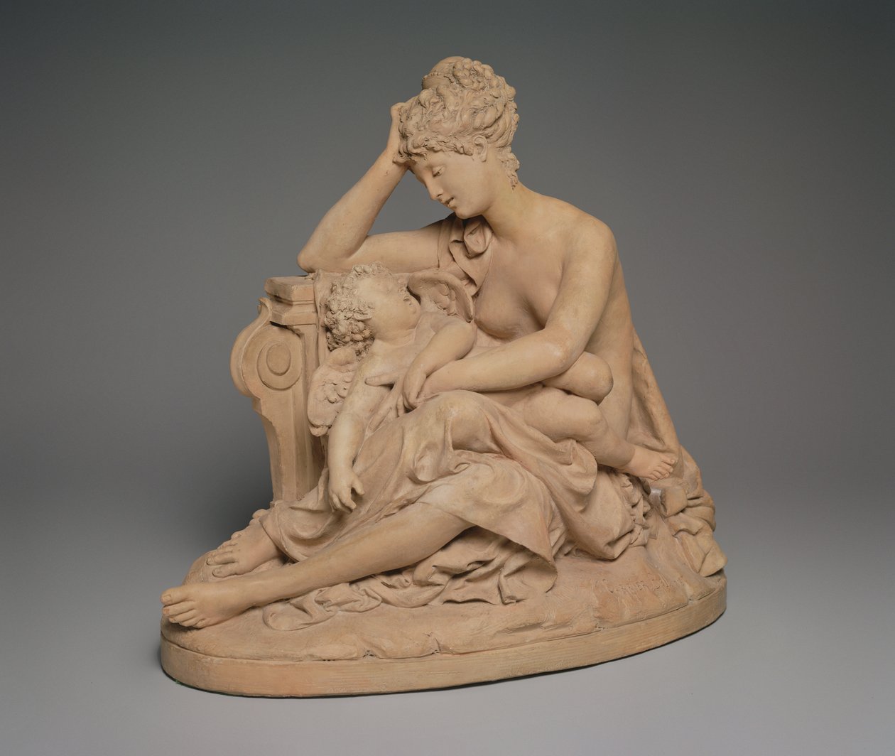 Vénusz és szerelem, 1864 körül (terrakotta) alkotó: Albert Ernest Carrier Belleuse