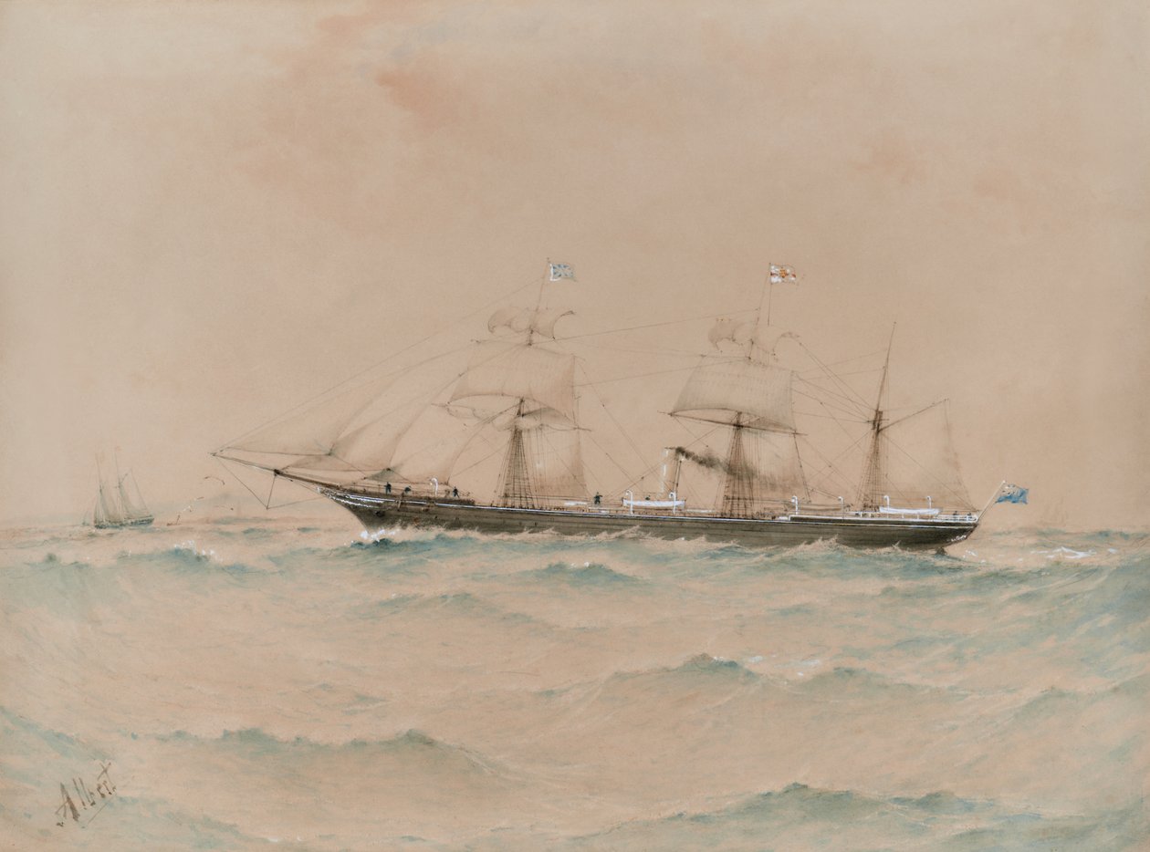 African Royal Mail Steamer, Lagos,  Dyson Weston parancsnok alkotó: Albert Ernest Markes