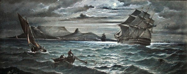 Holdfény, Capetown (akvarell, testfestékkel, papír) alkotó: Albert Ernest Markes