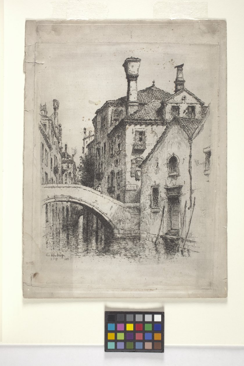 Rio Della Senza, Velence (rézkarc) alkotó: Albert Fitch Bellows