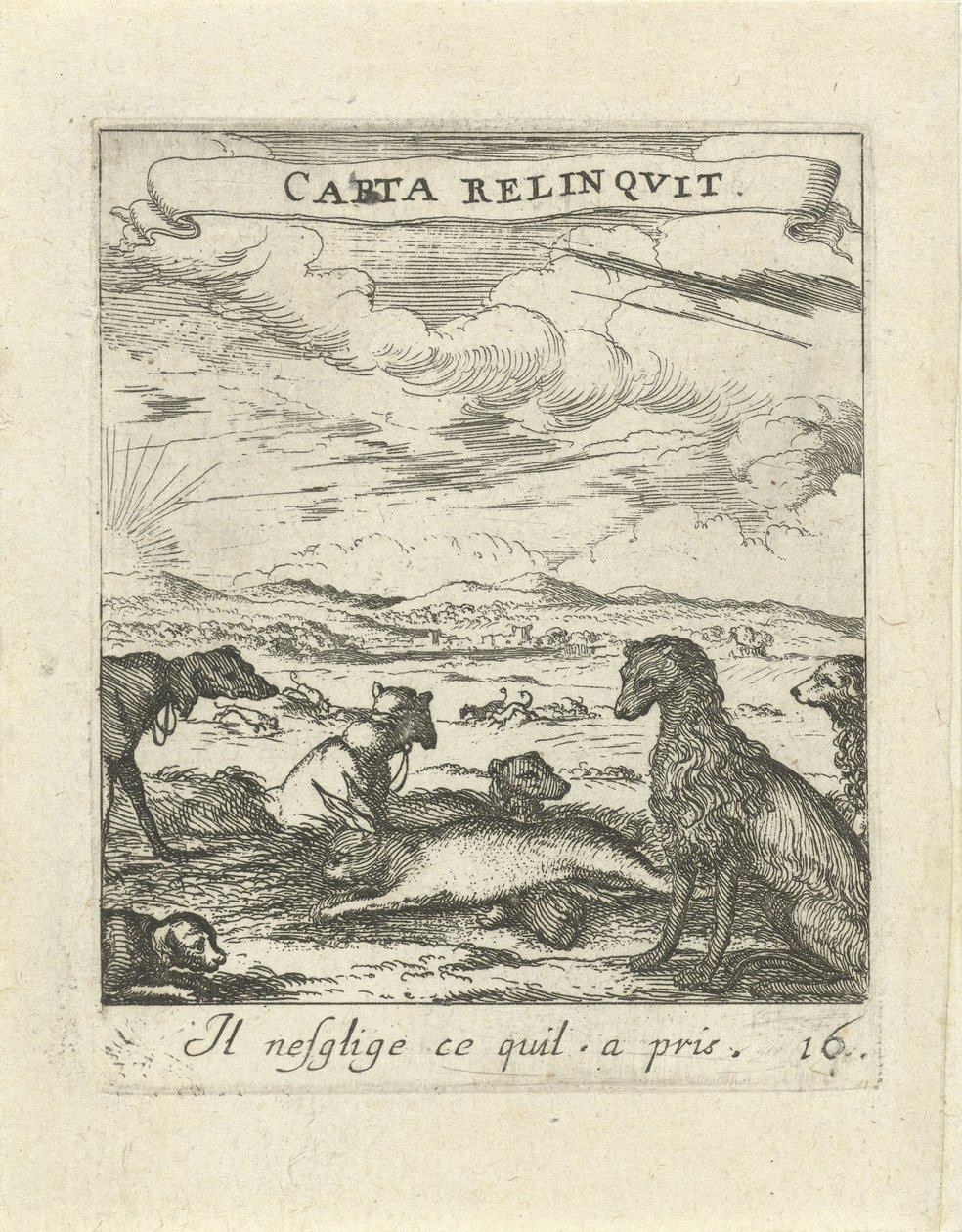 Táj kutyákkal Moralizing Love Emblems (sorozat címe) Devises et emblèmes d