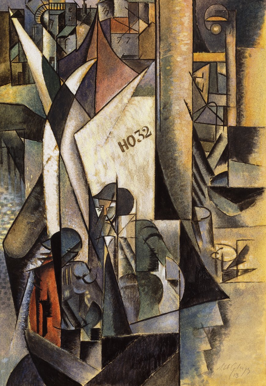 Halászhajók; Les Bateaux de Peche alkotó: Albert Gleizes