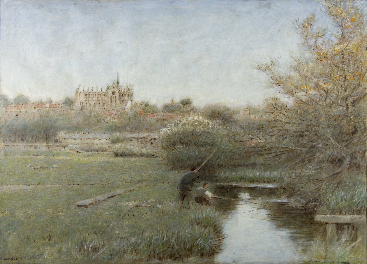 Arundel (akvarell, testfesték, toll és tinta papíron) alkotó: Albert Goodwin