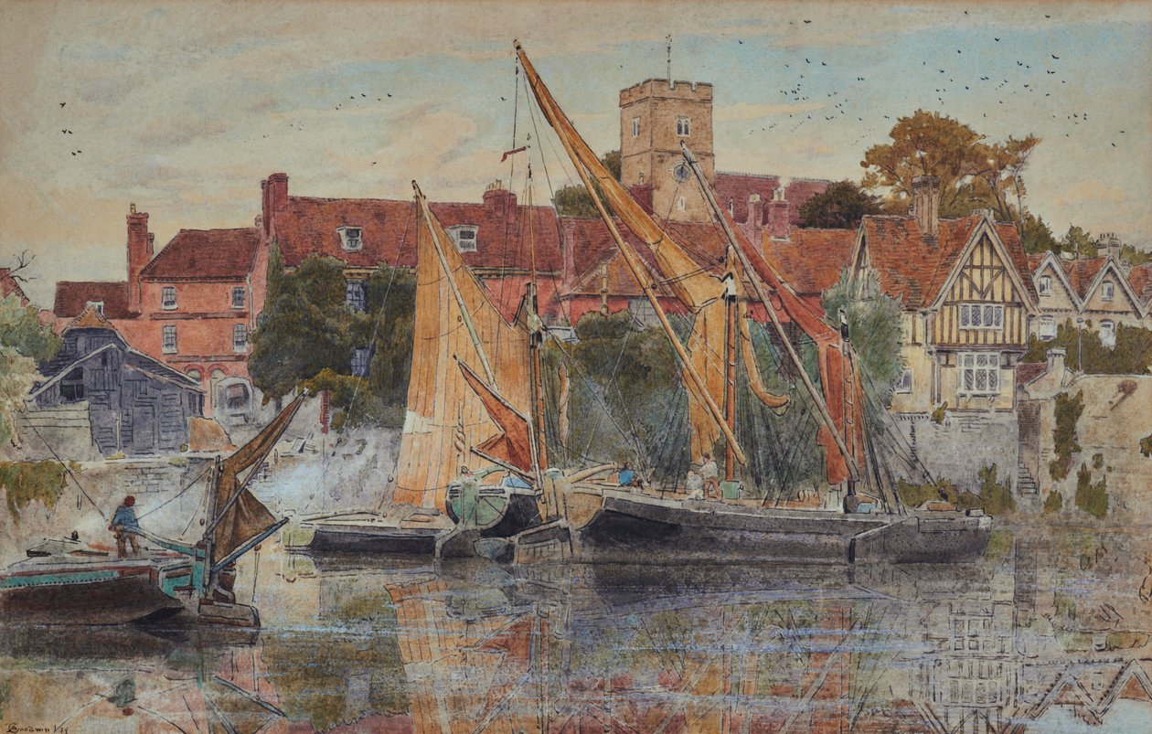 Aylesford a Medway-n alkotó: Albert Goodwin