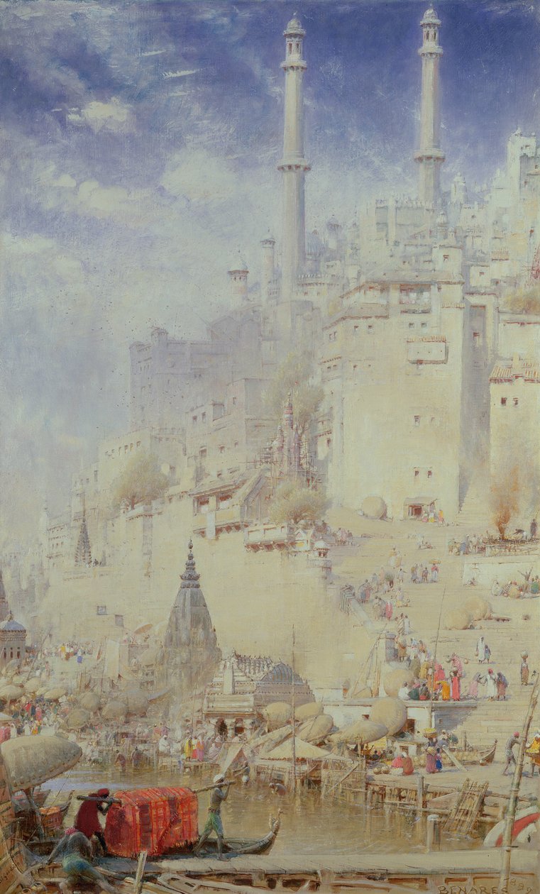 Benares (más néven Varanasi) alkotó: Albert Goodwin