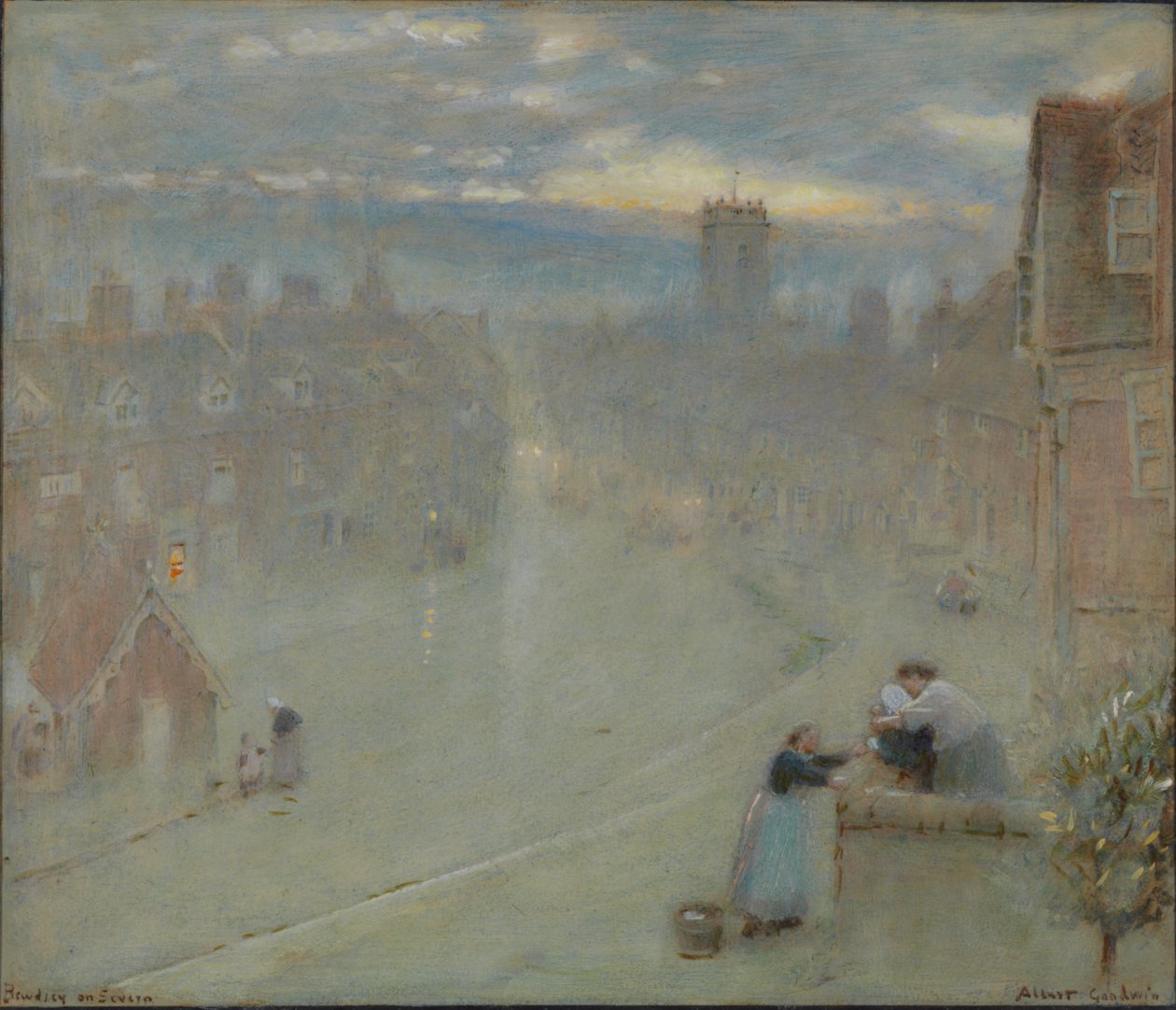 Bewdley a Severnben alkotó: Albert Goodwin