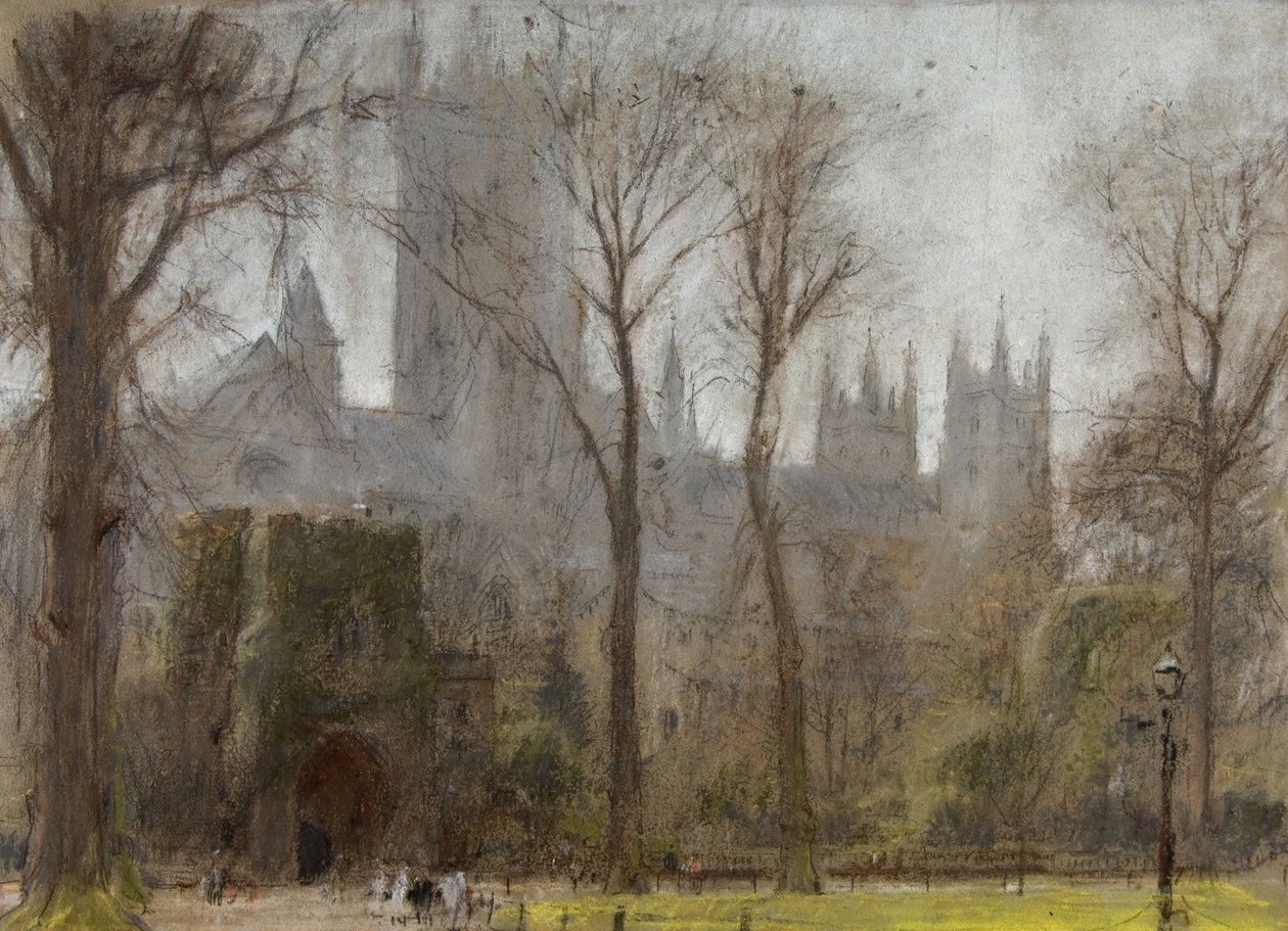 Canterbury, 1860 körül – 1932 körül (pasztell és ceruza színezett papíron) alkotó: Albert Goodwin