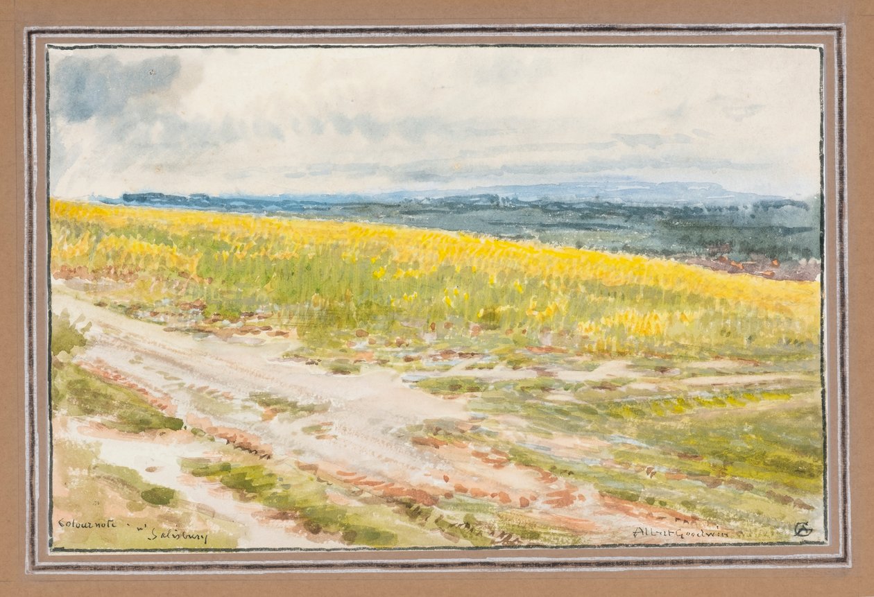 Színes jegyzet Salisbury közelében (akvarell) alkotó: Albert Goodwin