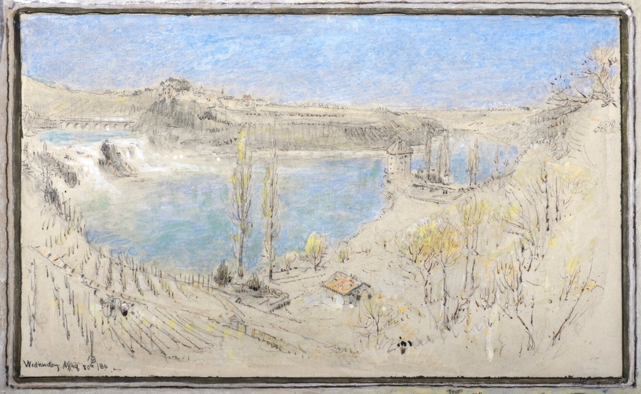 A Rajna vízesése alkotó: Albert Goodwin