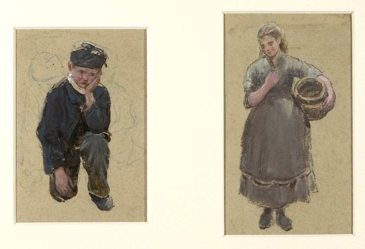 Fisher Girls és Kneeling Boy alkotó: Albert Goodwin