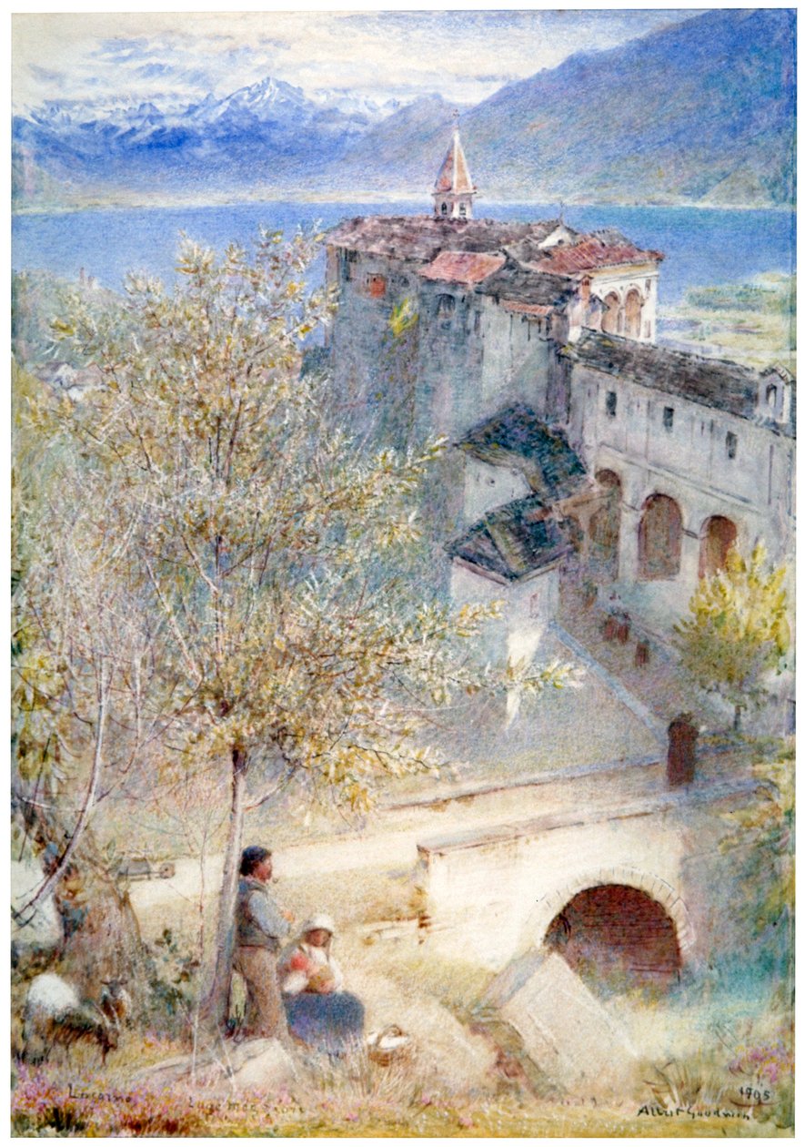 „Locarno, Maggiore-tó”, 1905 alkotó: Albert Goodwin