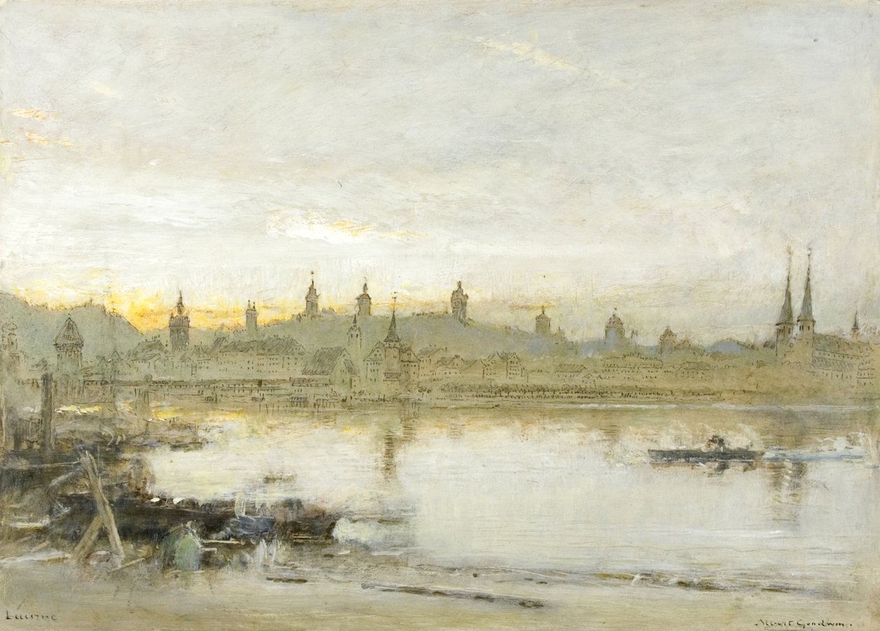 Lucerna (olaj, toll és tinta papíron) alkotó: Albert Goodwin
