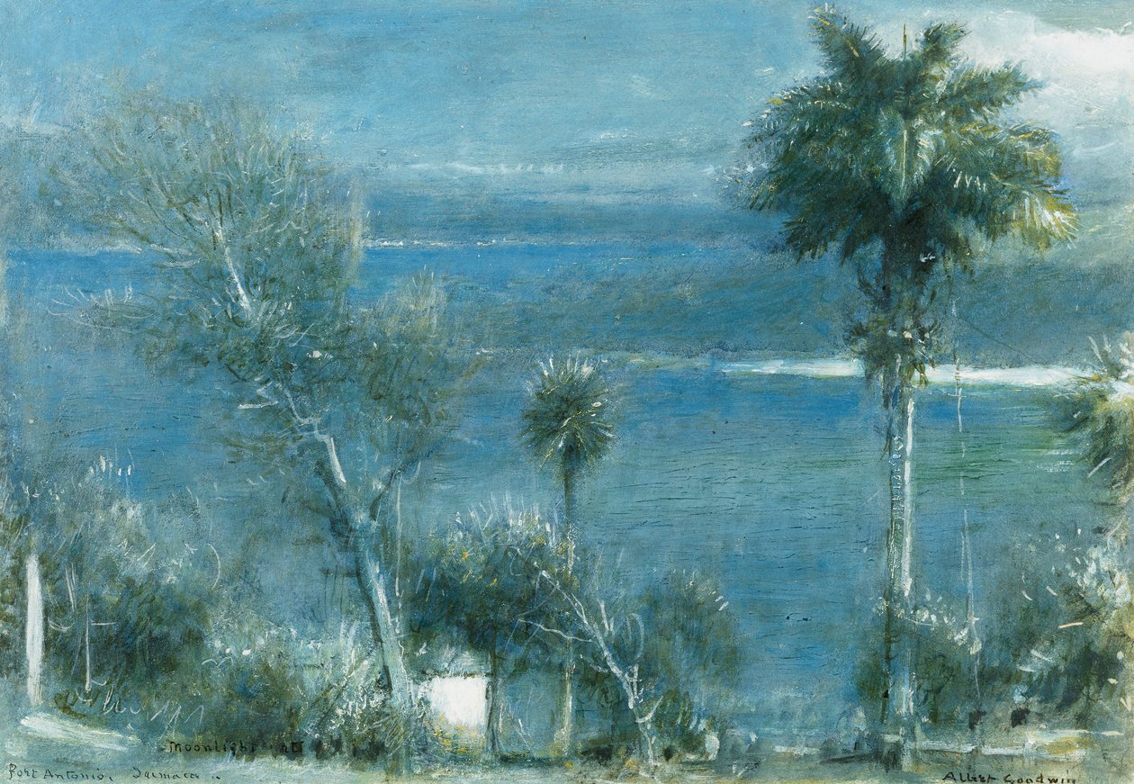 Holdfény Port Antonio-ban, Jamaica, alkotó: Albert Goodwin