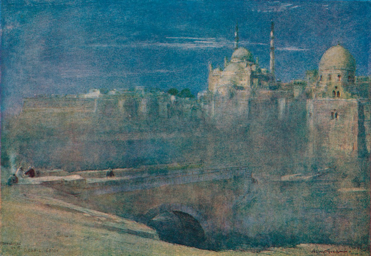 Holdfény a Citadellán, Kairó, 1890 alkotó: Albert Goodwin