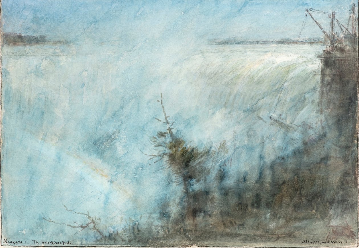 Niagara. A Patkó-vízesés (akvarell) alkotó: Albert Goodwin