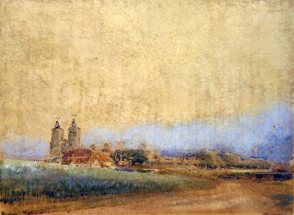 Reculver, Kent (toll, tinta és akvarell papíron) alkotó: Albert Goodwin