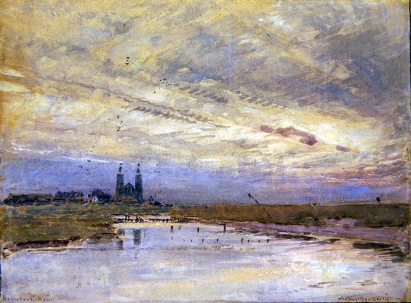 Reculver, Kent (akvarell, papír) alkotó: Albert Goodwin