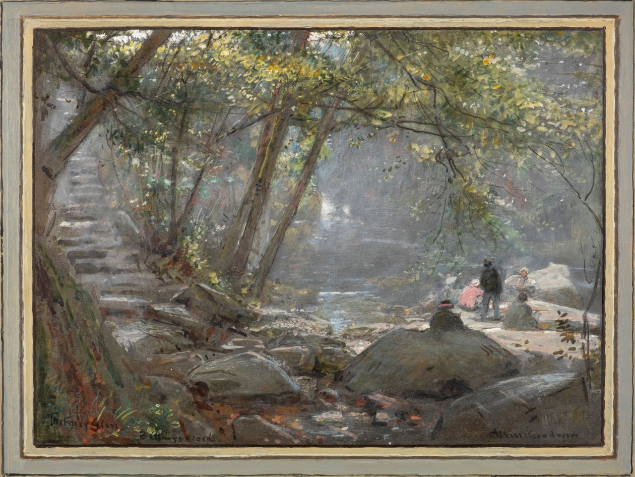 A Tündérvölgy. Betwys-Y-Coed (akvarell) alkotó: Albert Goodwin