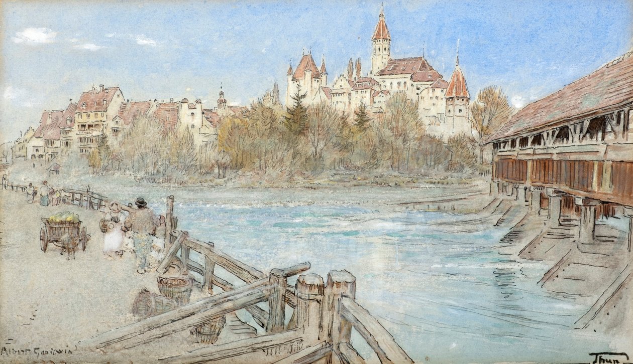 Thun (akvarell tussal és testfestékkel, színezett papírra) alkotó: Albert Goodwin