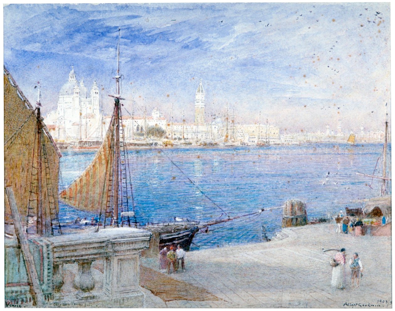 "Velence, mielőtt a Campanile elesett", 1903 alkotó: Albert Goodwin