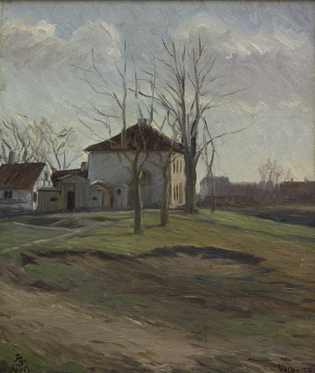 Egy farm Valbyben, Koppenhága közelében alkotó: Albert Gottschalk