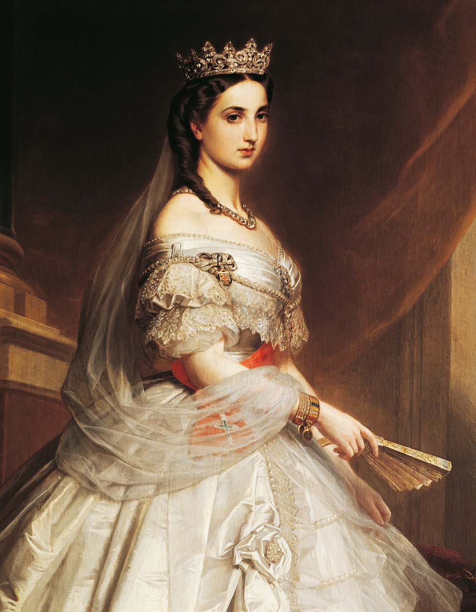 Szász-Coburg-Gothai Charlotte portréja (Laeken) alkotó: Albert Graefle
