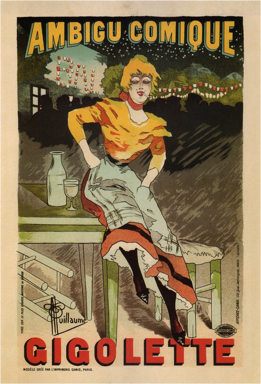 Kétértelmű képregény, Gigolette, 1896 alkotó: Albert Guillaume