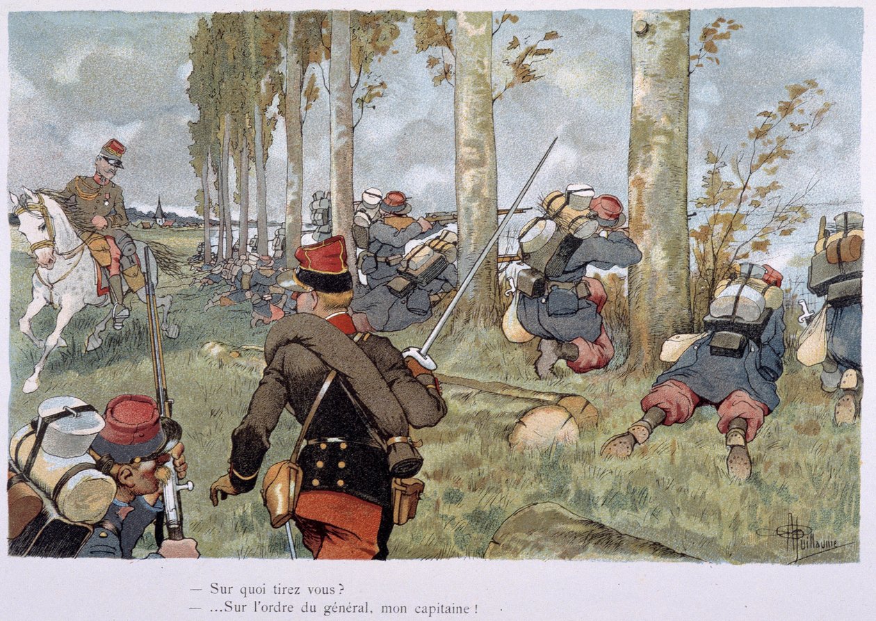 Az akció során – Albert Guillaume (1873-1942) „Katonai albumában”, 1900 körül alkotó: Albert Guillaume