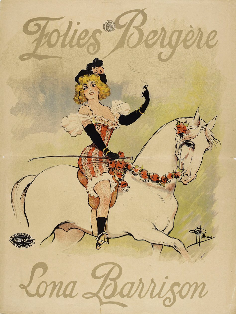 Folies Bergeres. Lona Barrison, c. 1895. alkotó: Albert Guillaume