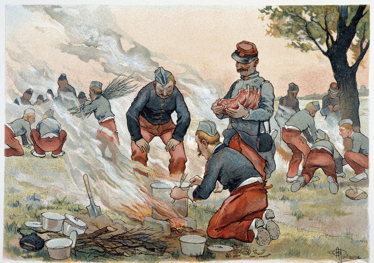 La Meals – Albert Guillaume (1873-1942) „Katonai albumában”, kb. 1900 alkotó: Albert Guillaume