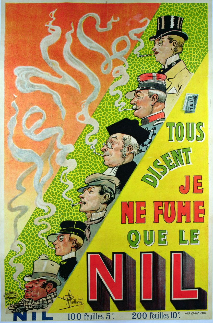 A Le Nil cigarettamárkát reklámozó plakát alkotó: Albert Guillaume