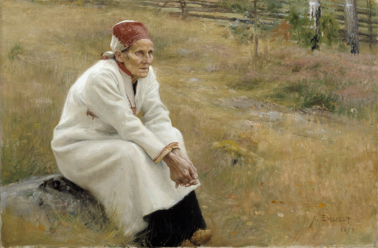 Larin Paraske, 1893 alkotó: Albert Gustaf Aristides Edelfelt