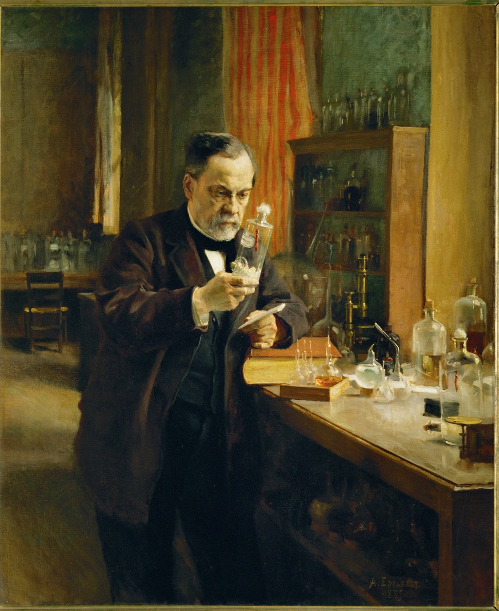 Louis Pasteur laboratóriumában ... (olaj, vászon) alkotó: Albert Gustaf Aristides Edelfelt