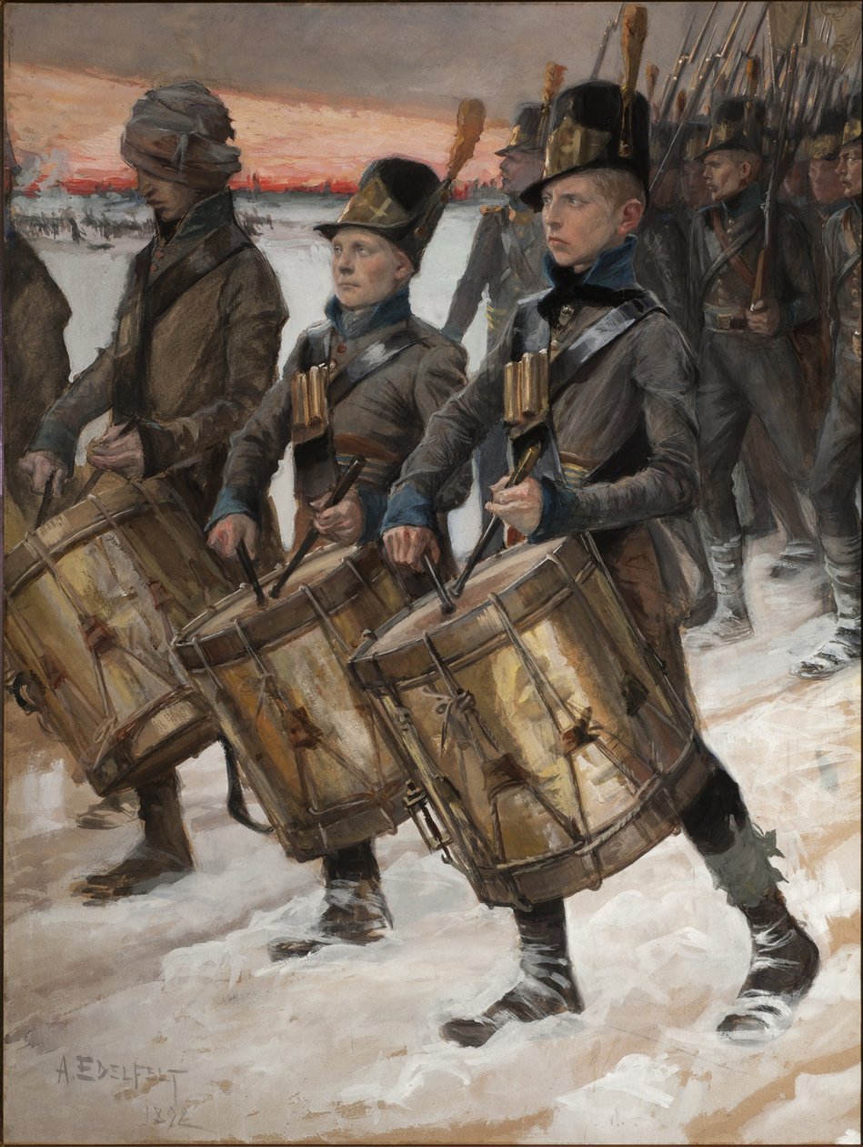 A pori ezred márciusa, a pori mars, 1892 alkotó: Albert Gustaf Aristides Edelfelt