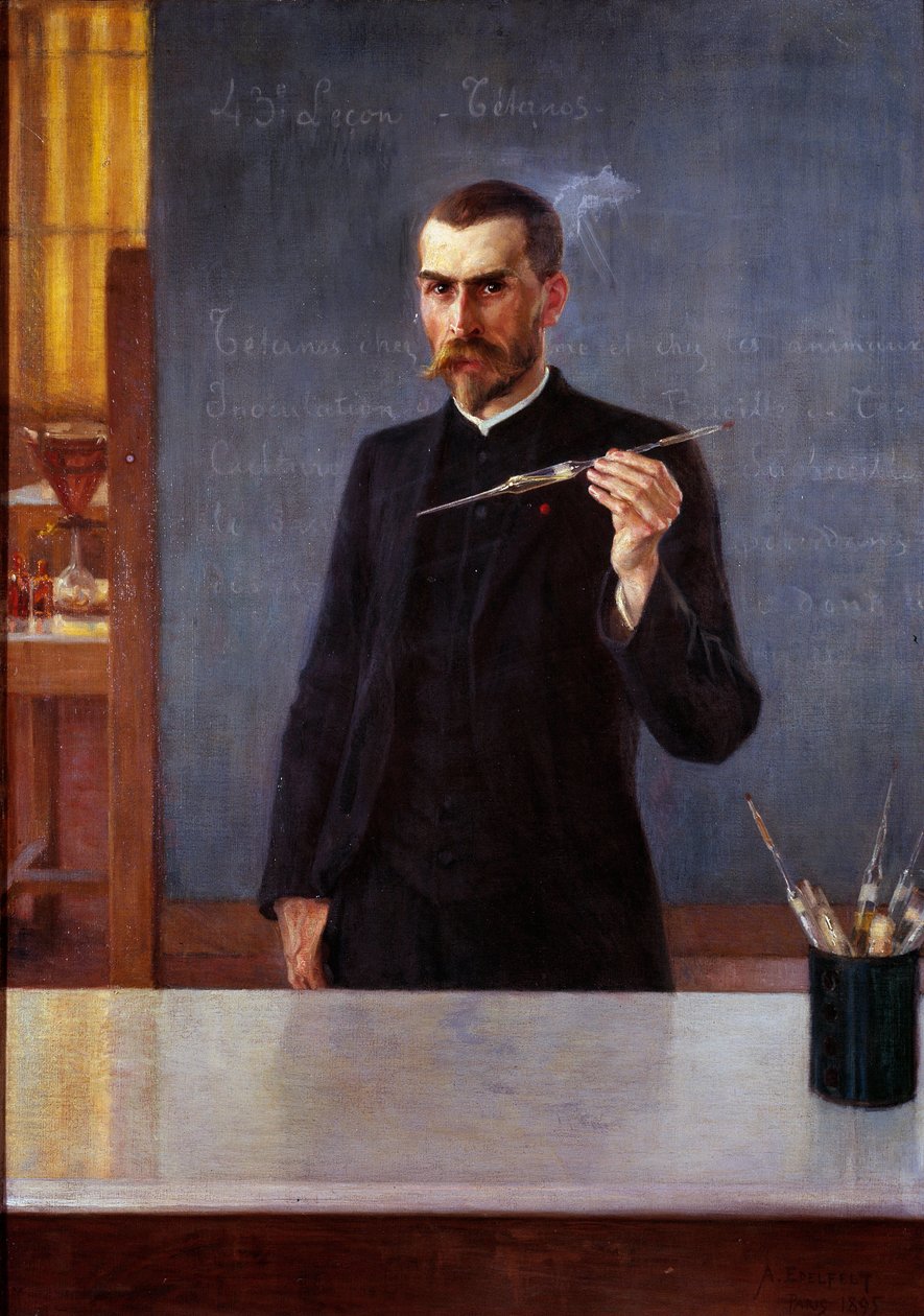 Doktor Emile Roux portréja, Louis Pasteur asszisztense 1894-ben Albert Edelfelt (1854-1905) festménye (ec.fin.) 1894 Párizs, Pasteur múzeum - Dr. Emile Roux portréja, Louis Pasteur asszisztense 1894-ben. Albert festménye Edelfelt (1854-1905) (finn alkotó: Albert Gustaf Aristides Edelfelt
