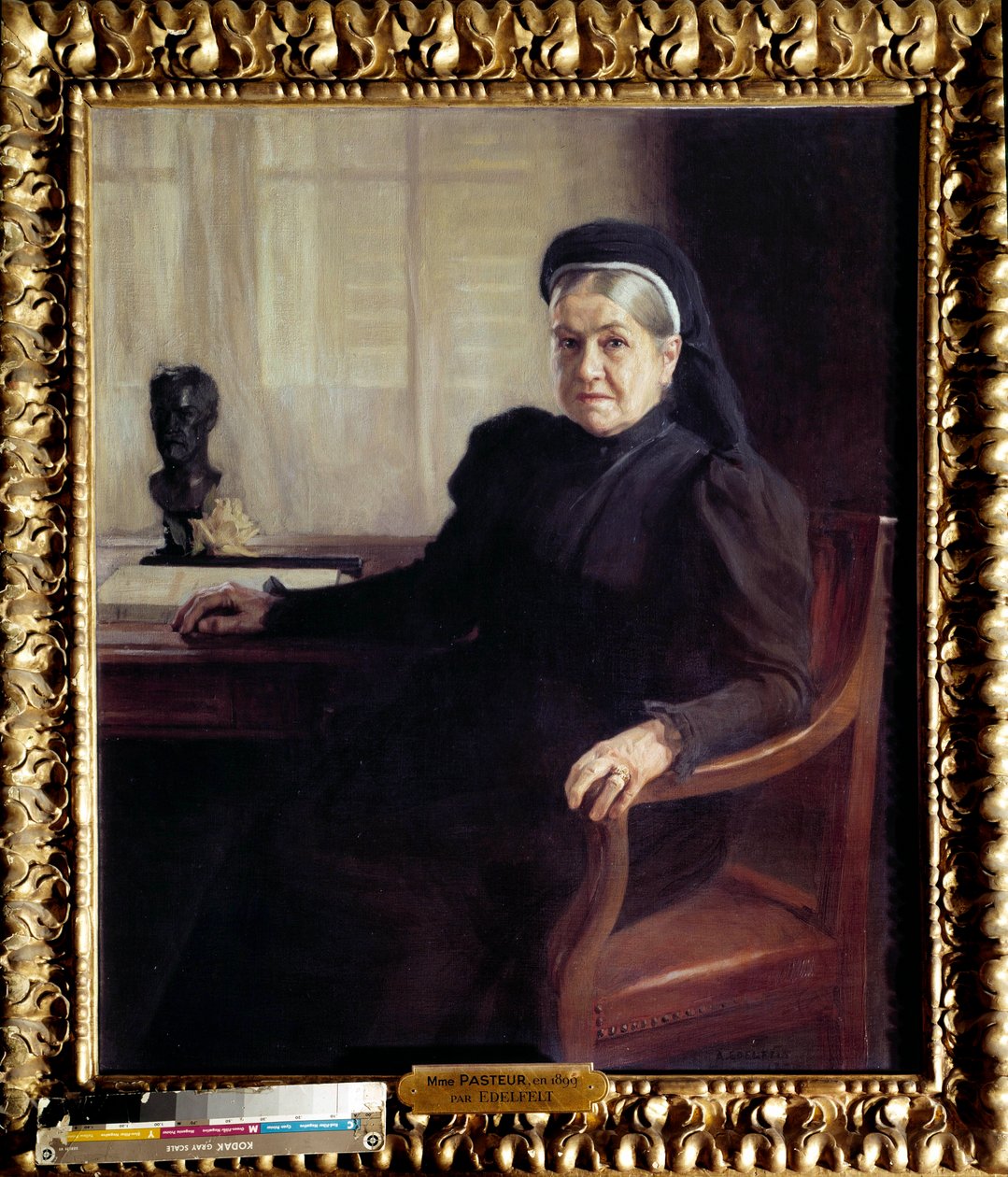 Madame Pasteur (1854-1905), Louis Pasteur (1822-1895) francia orvos özvegye 1899-ben portréja” Albert Edelfelt (1854-1905) festménye 1899 Párizs, Musee Pasteur - Madame Pasteur (1854-1905) portréja, özvegy Louis Pasteur francia orvos (1822- alkotó: Albert Gustaf Aristides Edelfelt