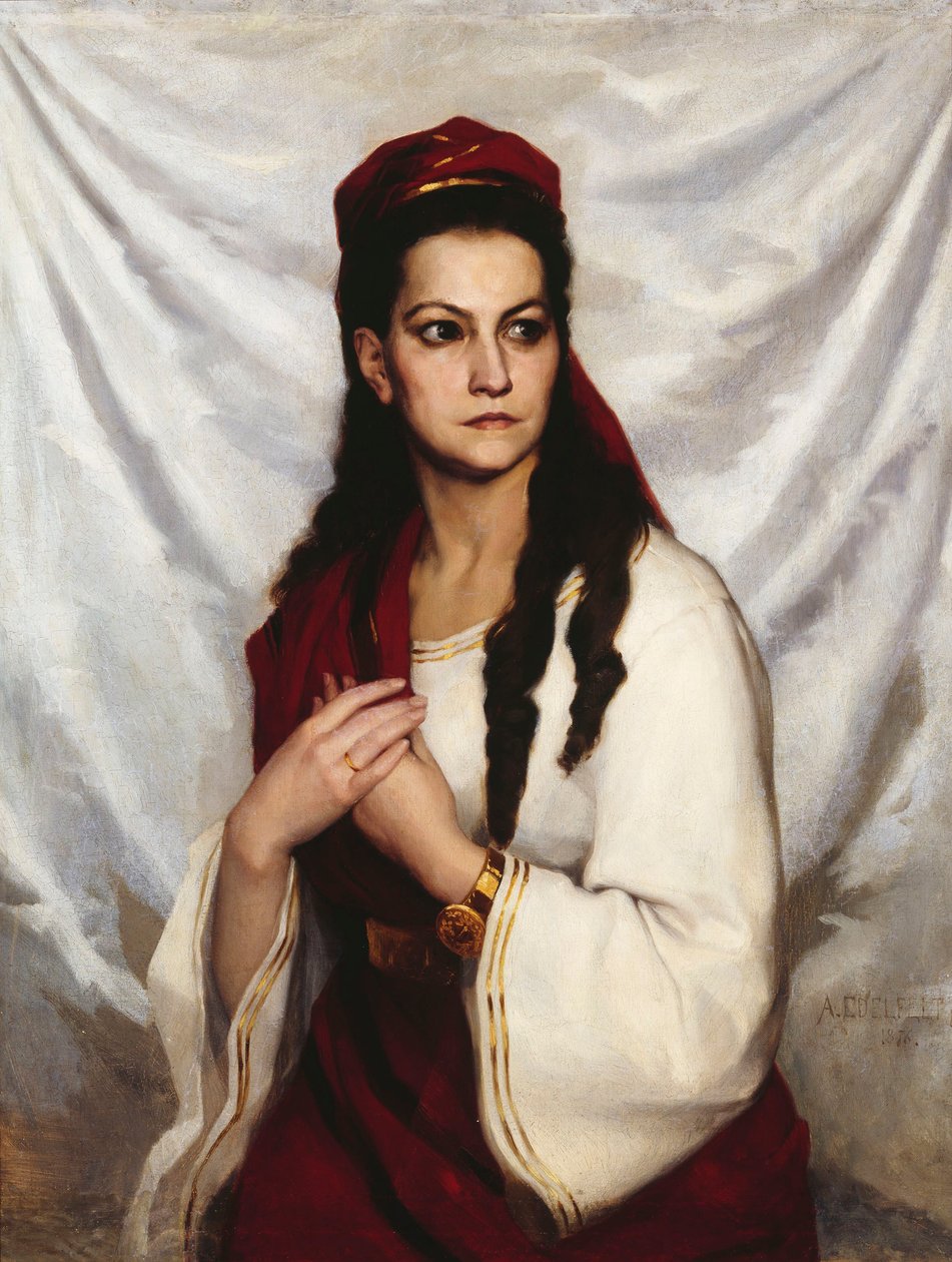 Hedvig Charlotta Raa-Winterhjelm színésznő portréja 1838-1907, 1876. alkotó: Albert Gustaf Aristides Edelfelt